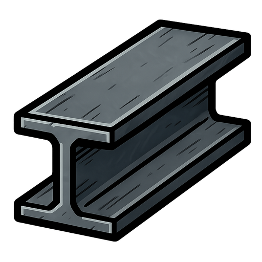 Steel beam.
In-Game asset.  2d.  High contrast.  No shadows
