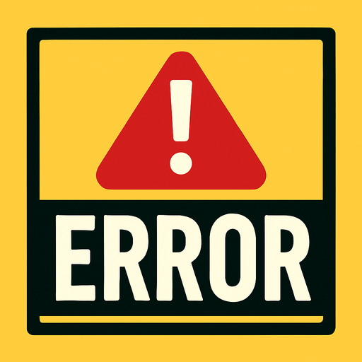 Error.
In-Game asset.  High contrast.  No shadows