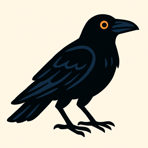 Crow.
In-Game asset.  2d.  High contrast.  No shadows