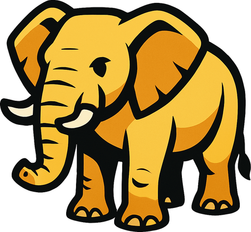 make an elephant.
In-Game asset.  High contrast.  No shadows