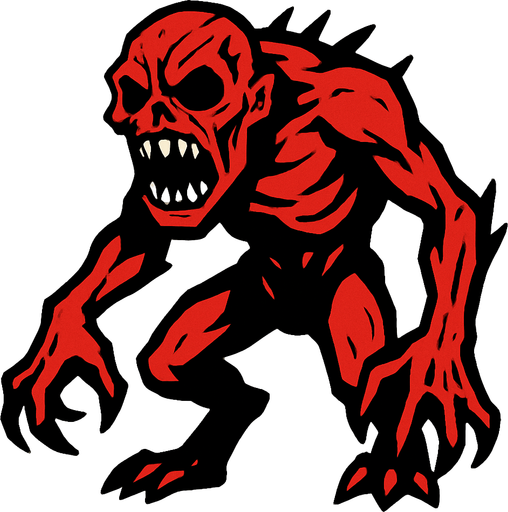 korkunç düşman.
In-Game asset.  2d.  High contrast.  No shadows