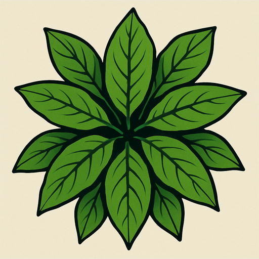 top view of plant looking upwards.
In-Game asset.  2d.  High contrast.  No shadows