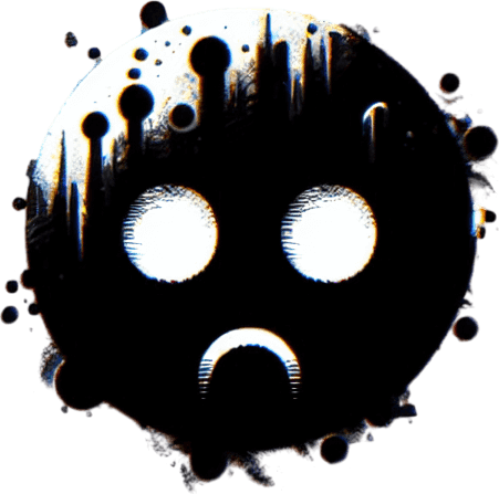 Fear icon, horror game Single Game Texture. In-Game asset. 2d. Blank background. High contrast. No shadows.