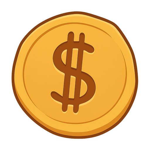 coin
. No background. Transparent background. Blank background. No shadows. 2d. In-Game asset. flat