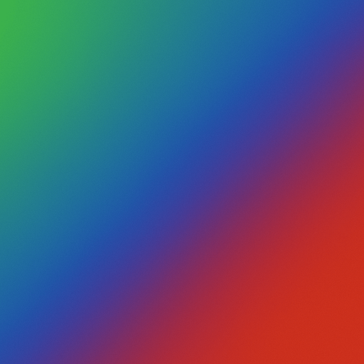 Green to blue to red diagonal gradient bg. Nothing else.