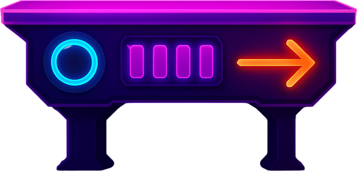 Neon cyberpunk futuristic glowing side-view 2d platformer style platform flat top