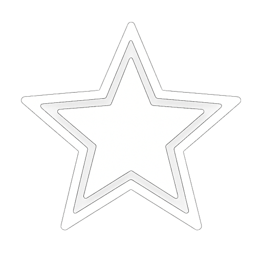 White star.
In-Game asset.  2d.  High contrast.  No shadows