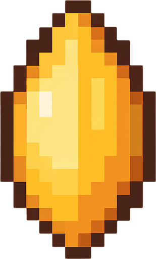 semilla de pixeles.
In-Game asset.  2d.  High contrast.  No shadows