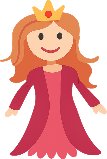 Princess
. No background. Transparent background. Blank background. No shadows. 2d. In-Game asset. flat