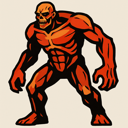 Titan enemy.
In-Game asset.  2d.  High contrast.  No shadows