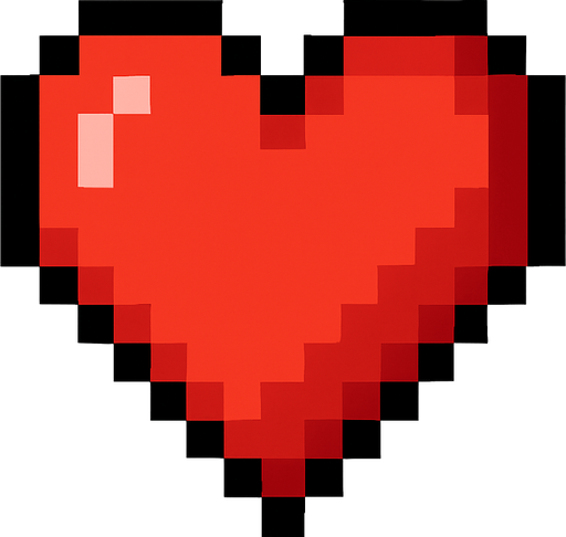 pixel hearth.
In-Game asset.  2d.  High contrast.  No shadows