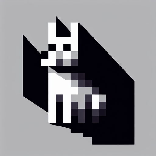 Dog.
Single Game Texture.  In-Game asset.  2d.  Blank background.  High contrast.  No shadows