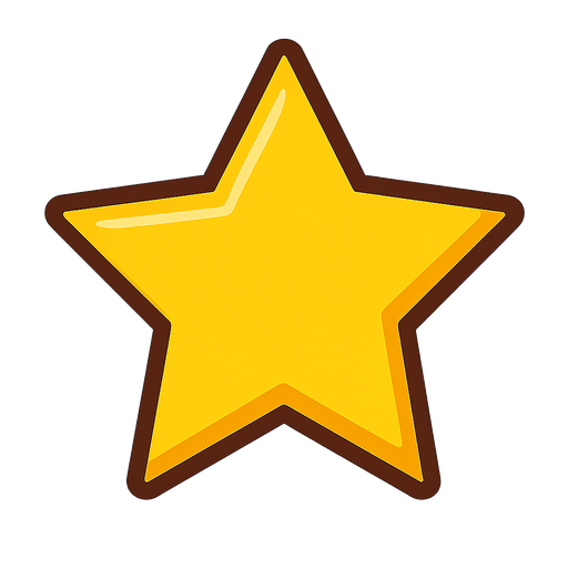Star.
In-Game asset.  2d.  High contrast.  No shadows