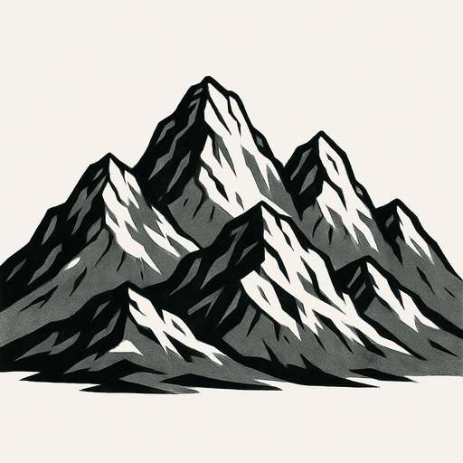 grii dağlar..
In-Game asset.  2d.  High contrast.  No shadows