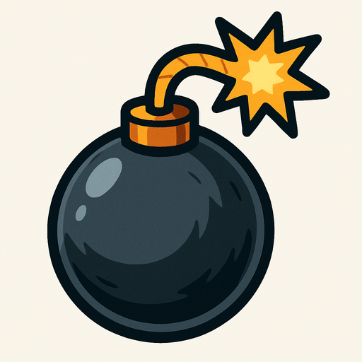 Bomb.
In-Game asset.  2d.  High contrast.  No shadows