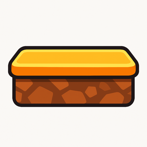 rectangle shape jumping platform for a simple 2D game.
In-Game asset.  2d.  High contrast.  No shadows