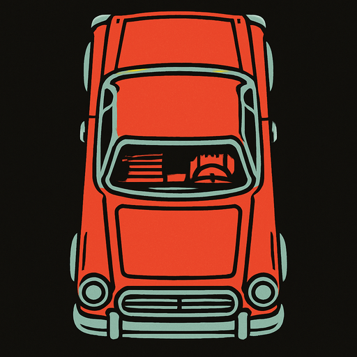 Tavandan araba bakışı.
In-Game asset.  2d.  High contrast.  No shadows