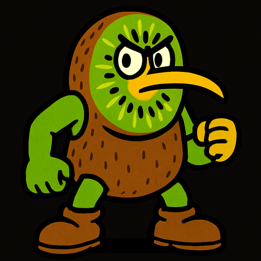 kiwi human.
In-Game asset.  2d.  High contrast.  No shadows