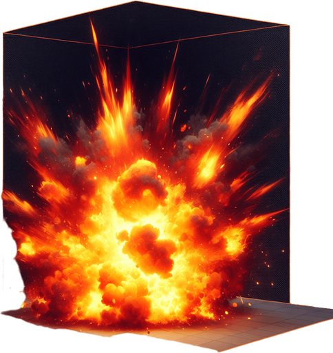 fire blast.
Single Game Texture.  In-Game asset.  2d.  Blank background.  High contrast.  No shadows