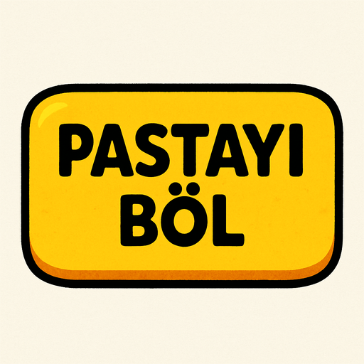 Sarı bir button olsun ve içinde 'Pastayı Böl' yazsın.
In-Game asset.  2d.  High contrast.  No shadows