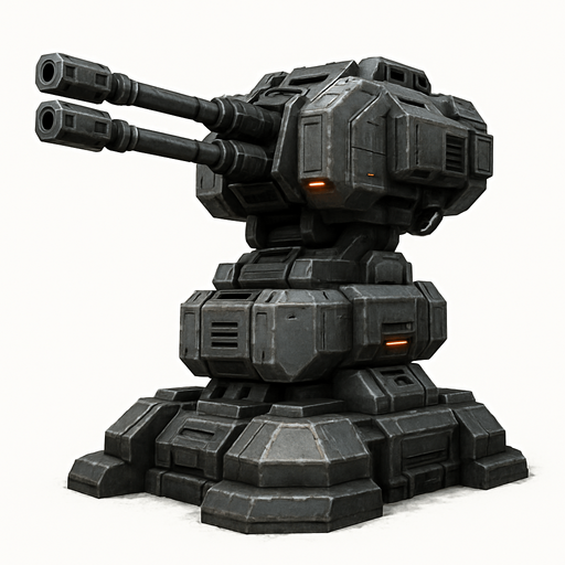 Uzay Savunma Kulesi - Yazısız - Gerçekçi.
In-Game asset.  High contrast.  No shadows