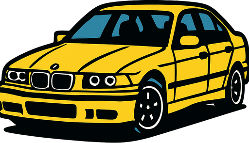 car like a bmw.
In-Game asset.  2d.  High contrast.  No shadows