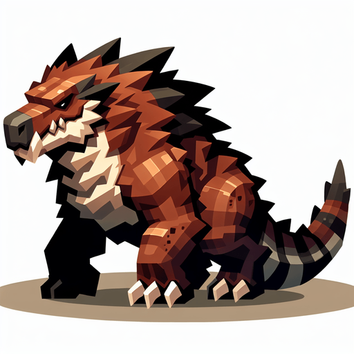 carnivore.
Single Game Texture. In-Game asset. 2d. Blank background. High contrast. No shadows.