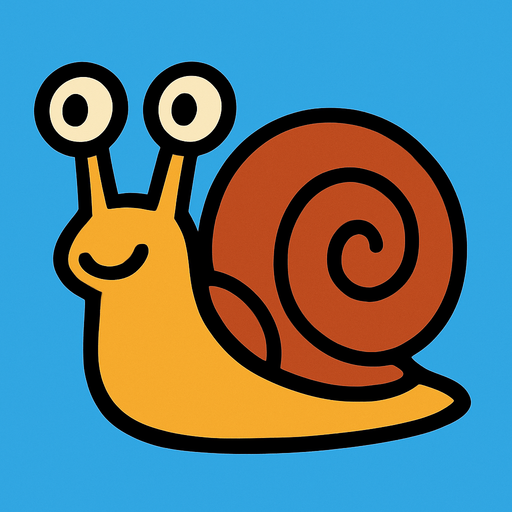 Snail.
In-Game asset.  2d.  High contrast.  No shadows