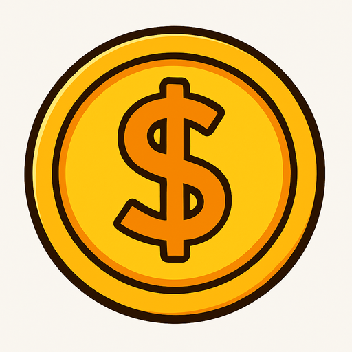 A coin.
In-Game asset.  2d.  High contrast.  No shadows