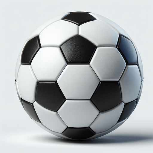 soccer ball
3d.
Single Game Texture.  In-Game asset.  2d.  Blank background.  High contrast.  No shadows