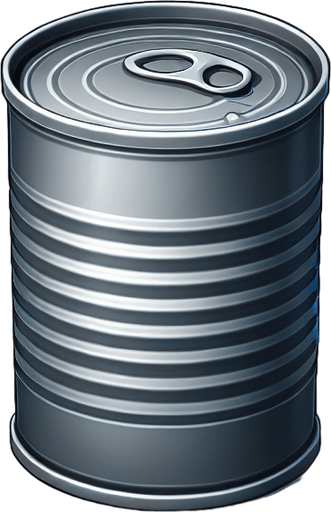 can of Dog Food. Game asset. 3d clipart. Blank background. High contrast. No shadows..