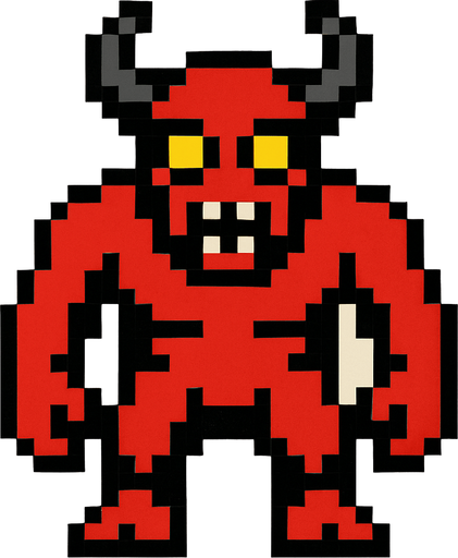Enemy pixel style.
In-Game asset.  2d.  High contrast.  No shadows