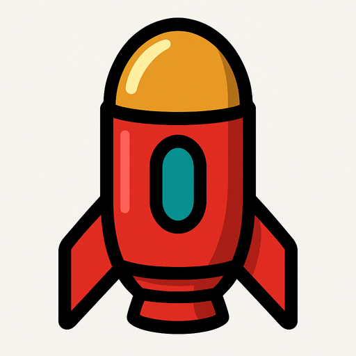 yuvarlak mermi roket şeklinde.
In-Game asset.  2d.  High contrast.  No shadows