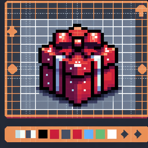 pixel art of a christmas present. Single Game Texture. In-Game asset. 2d. Blank background. High contrast. No shadows.