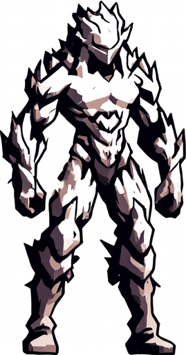 The same character but kneeling and covered in green liquid.