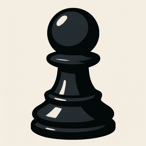 Black Pawn Chess.
In-Game asset.  2d.  High contrast.  No shadows