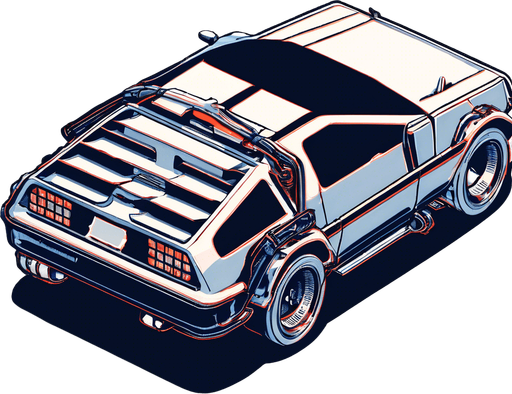 The car emits lights from the headlights