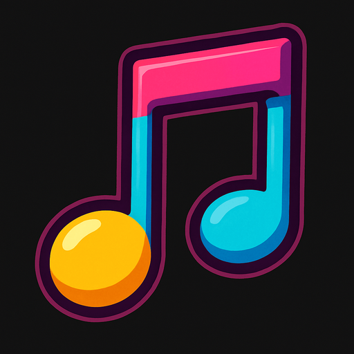 Musical note.
In-Game asset.  2d.  High contrast.  No shadows