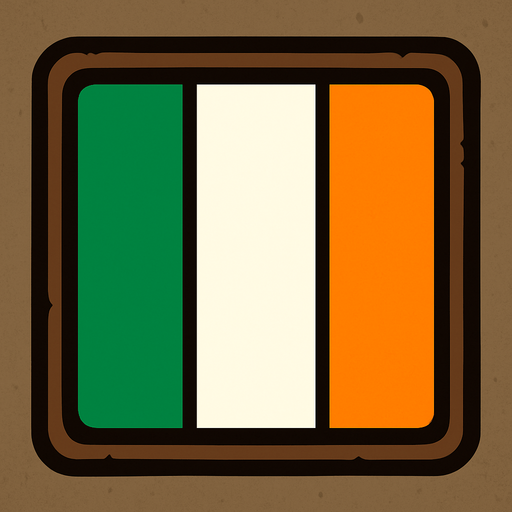 ireland flag.
In-Game asset.  2d.  High contrast.  No shadows