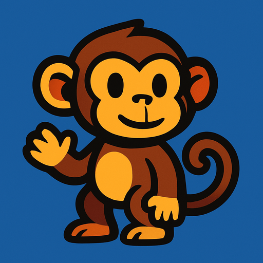 monkey.
In-Game asset.  2d.  High contrast.  No shadows