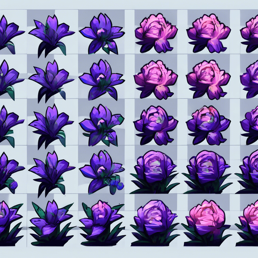 make the flowers all green