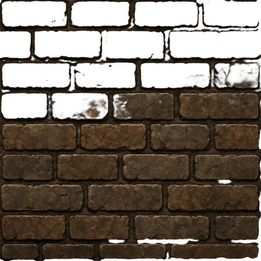 Gercekci duvar.
In-Game asset.  2d.  High contrast.  No shadows