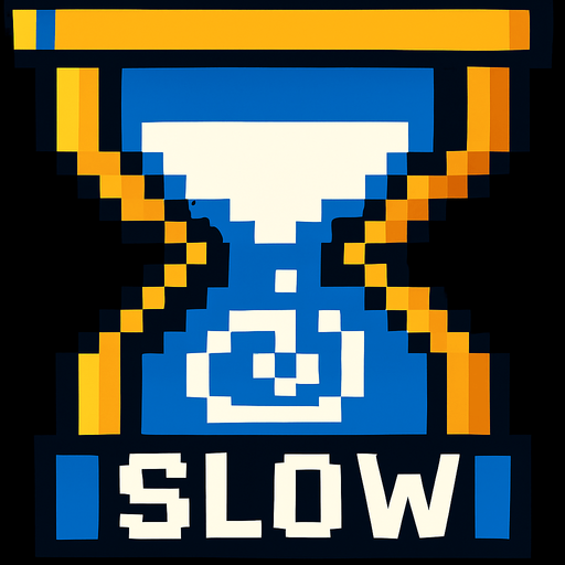 Type SLOW bottom of the amblem