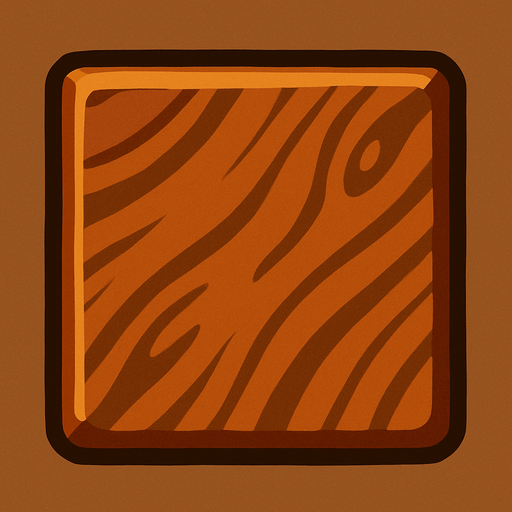 kahverengi kare.
In-Game asset.  2d.  High contrast.  No shadows