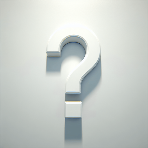 white flat 2d questionmark
Single Game Texture.  In-Game asset.  2d.  Blank background.  High contrast.  No shadows