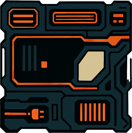Sci-fi wall.
In-Game asset.  2d.  High contrast.  No shadows