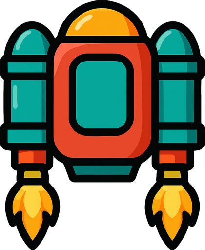 2d jetpack..
In-Game asset.  2d.  High contrast.  No shadows