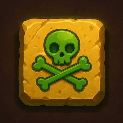 square yellow poisonous stone top view.
In-Game asset