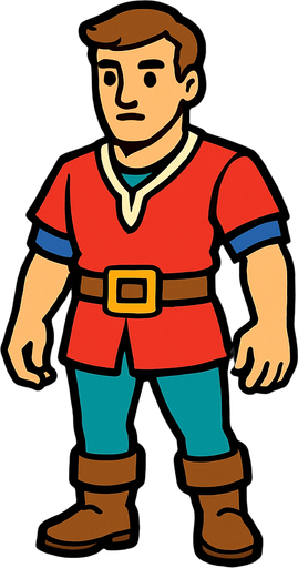 Human.
In-Game asset.  2d.  High contrast.  No shadows