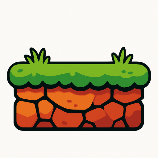 Platform.
In-Game asset.  2d.  High contrast.  No shadows